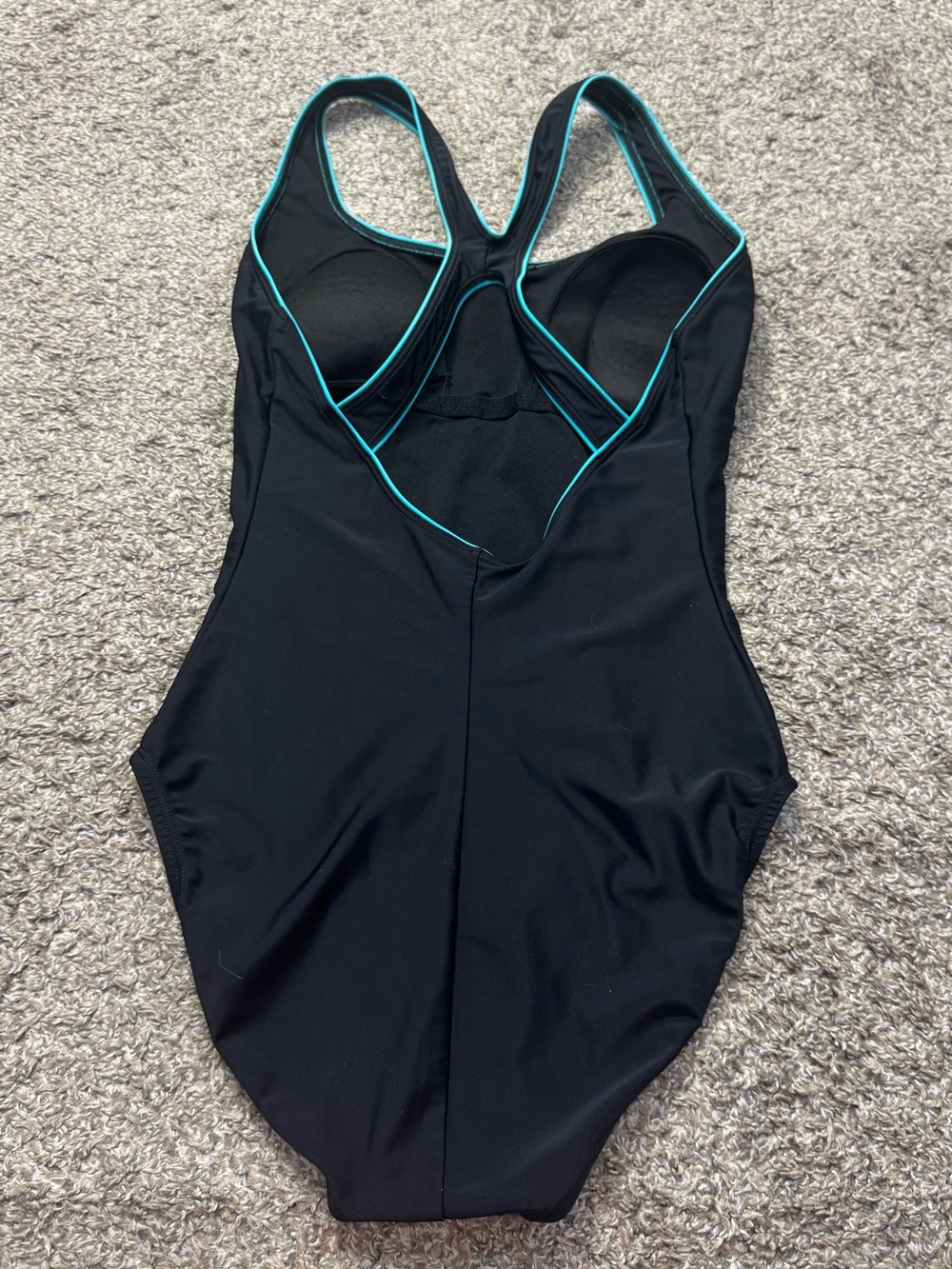 Speedo One Piece Swimsuit Black Padded View 2